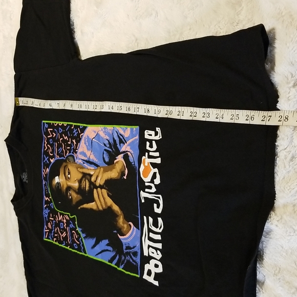 Tupac Poetic Justice Black Tshirt Size Large - Picture 5 of 6